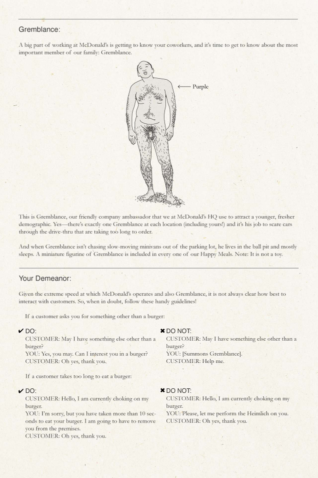 Illustration for article titled The Original McDonald’s Employee Training Manual Is A Must-Read